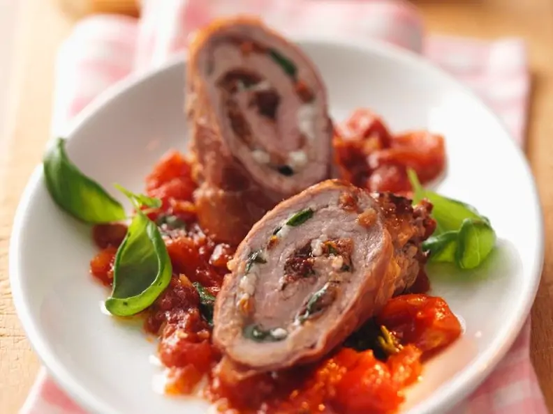 Involtini mit Tomate und Mozzarella