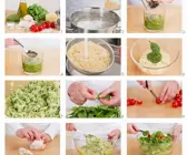 Orzosalat mit Huhn und Pesto