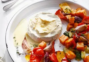 Brie mit Gemüse vom Grill
