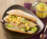 Putensandwiches mit fruchtigem Kartoffelsalat