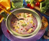 Gekühlte Joghurtsuppe mit Gemüse