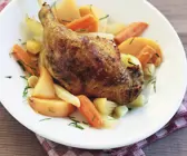 Keule von der Ente mit Rüben