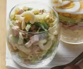 Lauchsalat mit Schinken