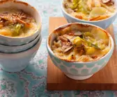Kartoffelgratin mit Lauch und Nüssen