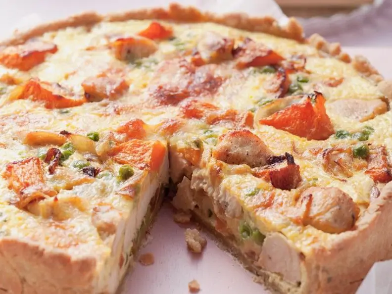 Hähnchen-Kürbis-Quiche