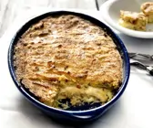 Kartoffelauflauf mit Käse und Salami