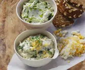 Kresse-Eier-Quark und Bärlauch-Ziegenfrischkäse