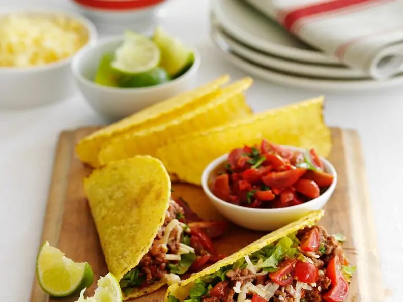 Taco Shells mit Hackfleisch