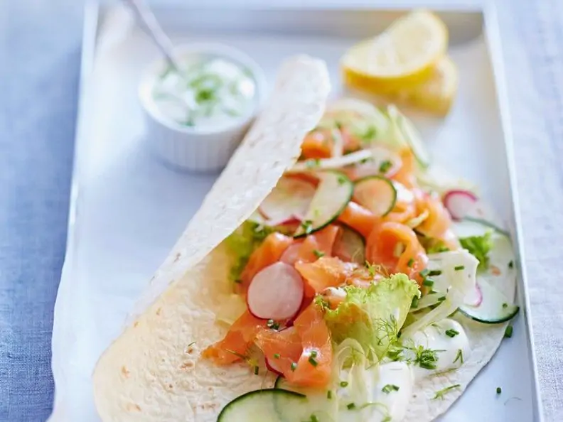 Lachs-Wraps