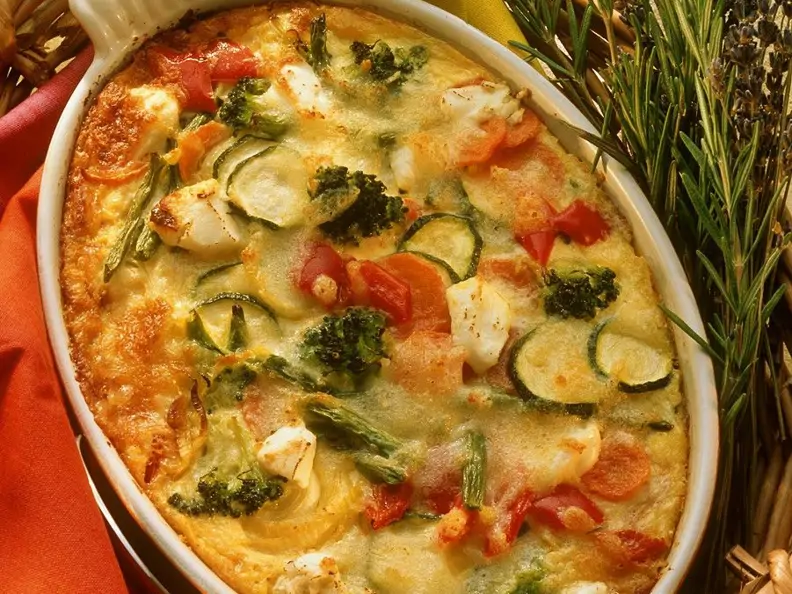 Polenta-Käseauflauf