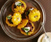 Mit Hackfleisch gefüllte Patissons