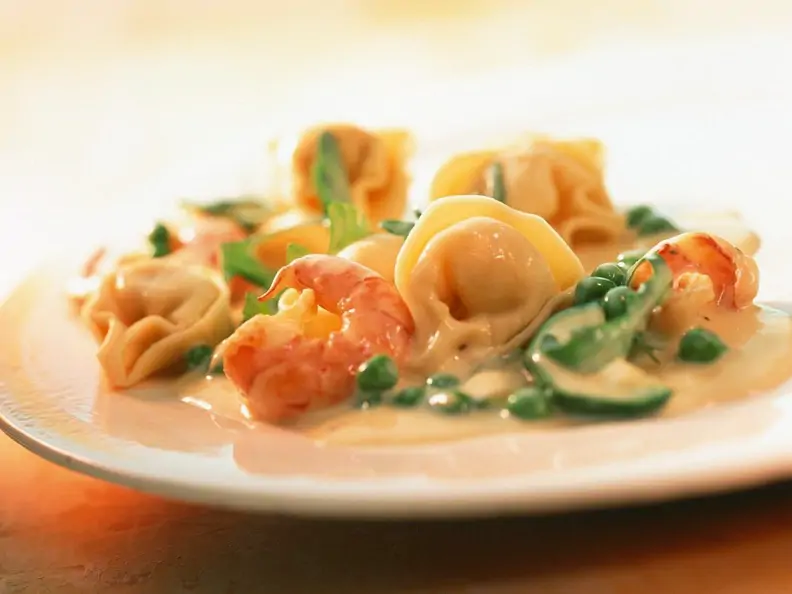 Schnelle Tortellini mit Shrimps