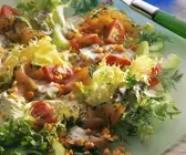 Salat mit Graved Lachs