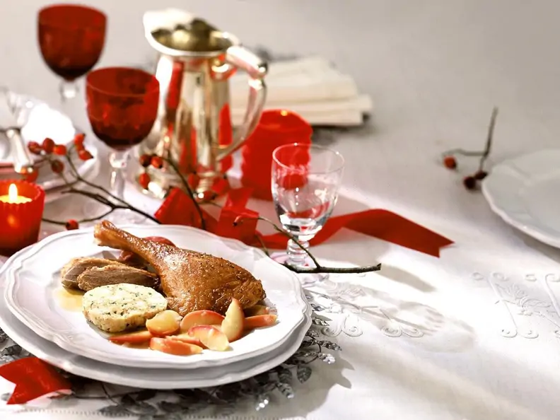Entenbraten mit Knödel