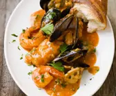 Fischpfanne mit Tomatensauce