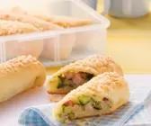 Strudel mit Zucchini-Schinkenfüllung