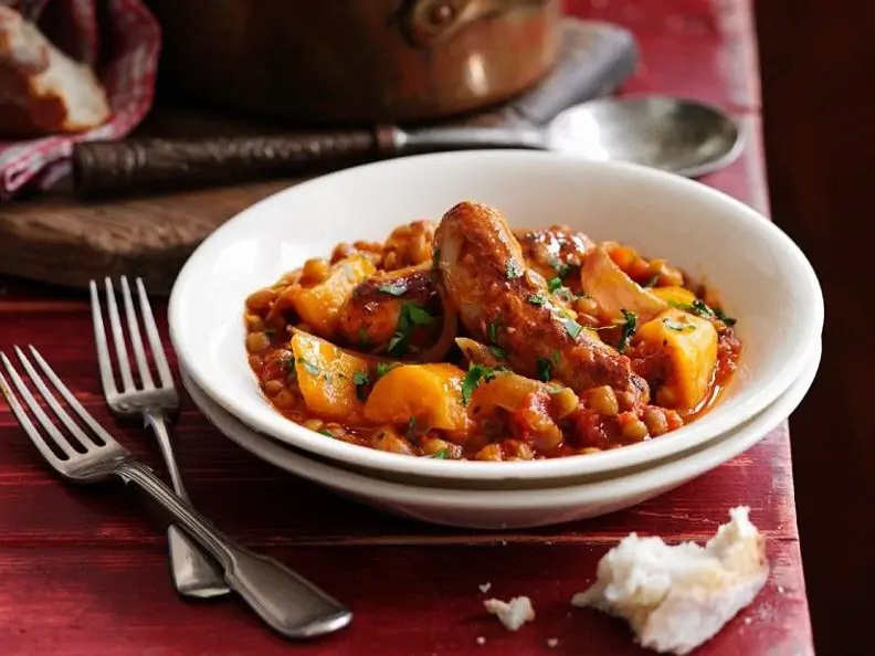 Linseneintopf mit Paprika
