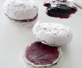 Macarons mit Blaubeeren