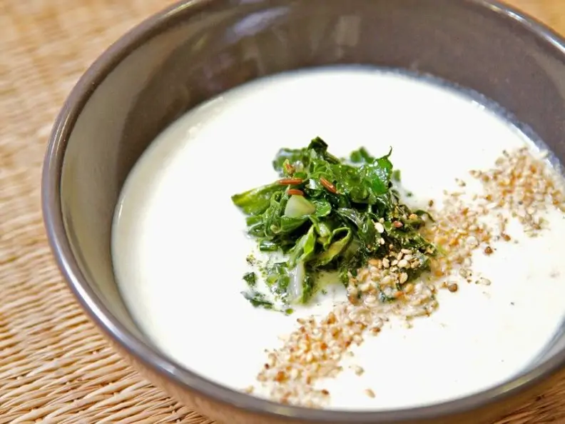 Suppe mit Hafermilch