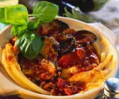 Nudelauflauf mit Hackfleisch und Auberginen