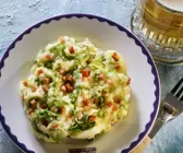 Kartoffel-Endivien-Stampf mit Speck