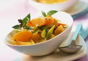 Gemüse-Clementinen-Curry mit Minze