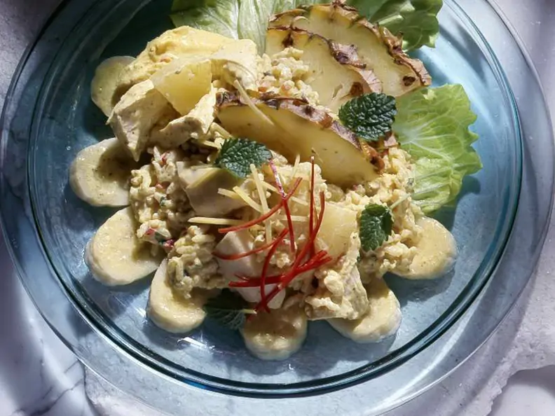 Reissalat mit Hähnchen