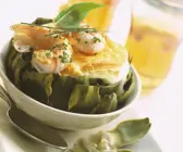 Artischocken-Garnelen-Soufflé