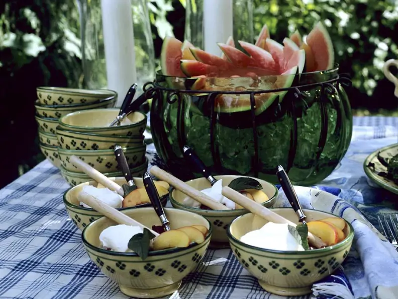 Graupen mit Früchten