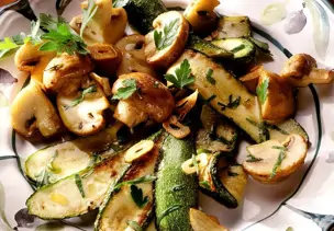 Zucchini-Champignon-Pfanne