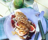 Kornspitz-Sandwich mit Käse und Feige