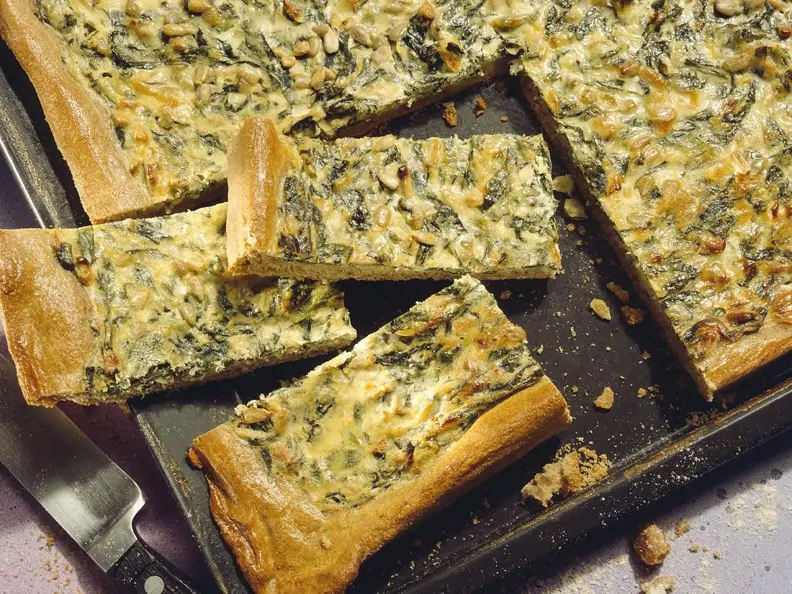 Hefe-Spinatkuchen