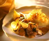 Steaks mit Pilzsauce und Püree
