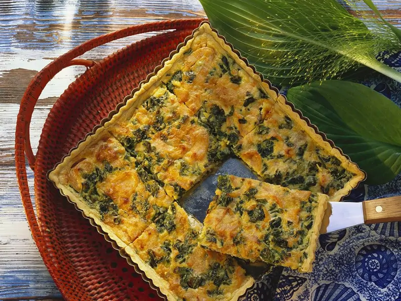 Lachs-Frühlingszwiebelkuchen
