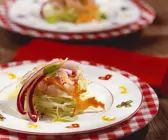 Saibling mit Apfel