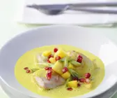 Hähnchen mit Curry und Früchten