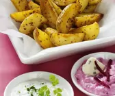 Ofenkartoffeln mit Quarkdips