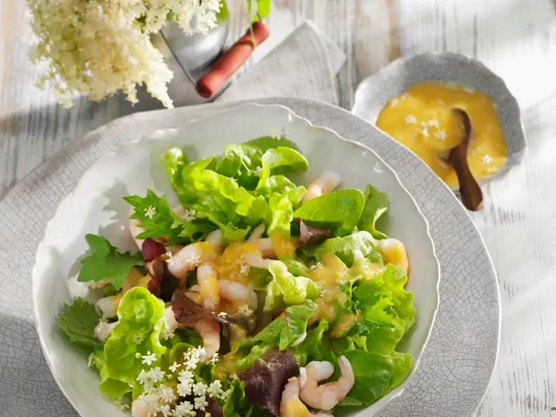 Salat mit Crevetten