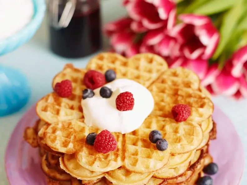 Waffeln mit Beeren