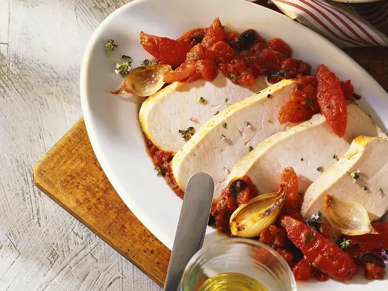 Putenbraten mit Tomaten