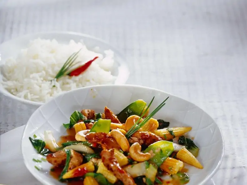 Hähnchengemüse aus dem Wok