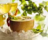 Melonenkaltschale mit Garnelen