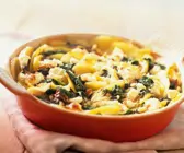 Kartoffelgratin mit Spinat