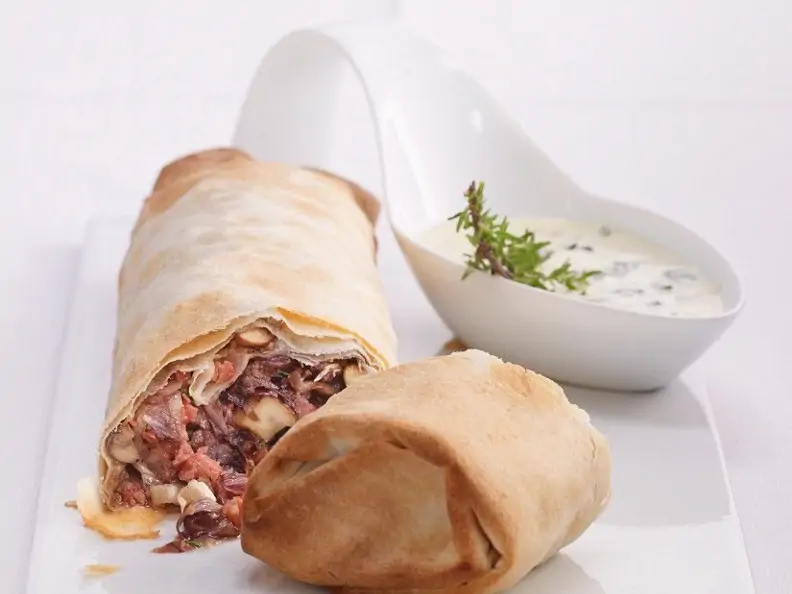 Strudel mit Radicchio-Füllung