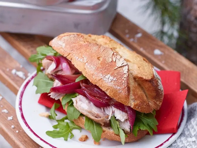 Spanferkel-Sandwich