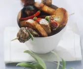 Schaschlik mit Kalbsleber und Feigen