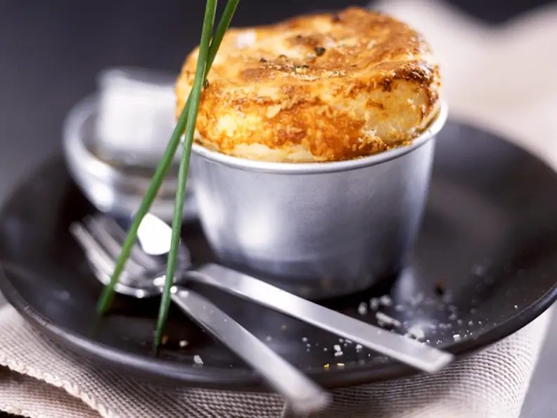 Feiner Kartoffelauflauf mit Ziegenkäse