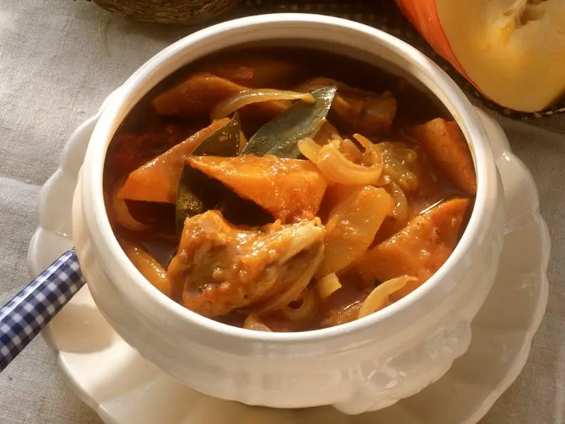Kürbiseintopf mit Kaninchen