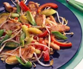 Pute mit Gemüse aus dem Wok