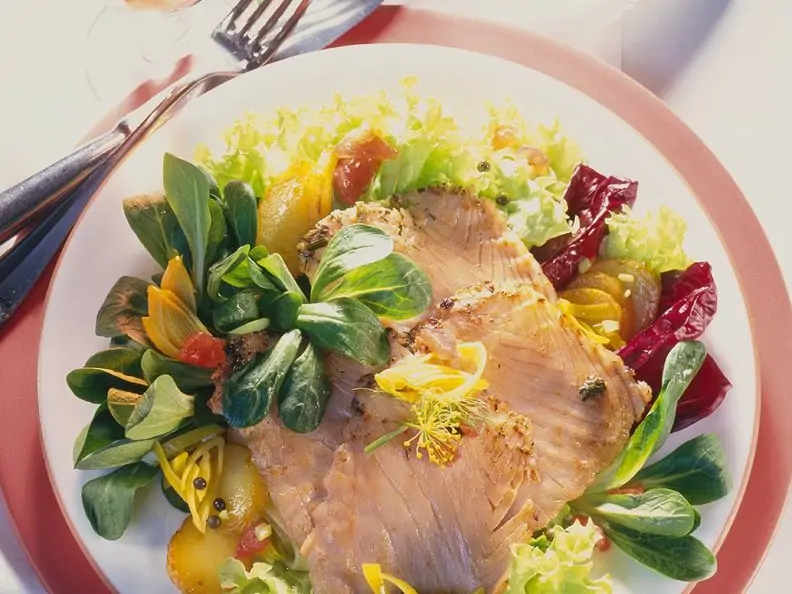 Bratkartoffelsalat mit Graved Lachs